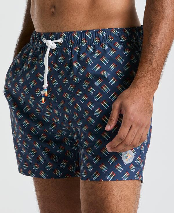 Original Penguin 5" Pride All-Over Stripe Swim Short