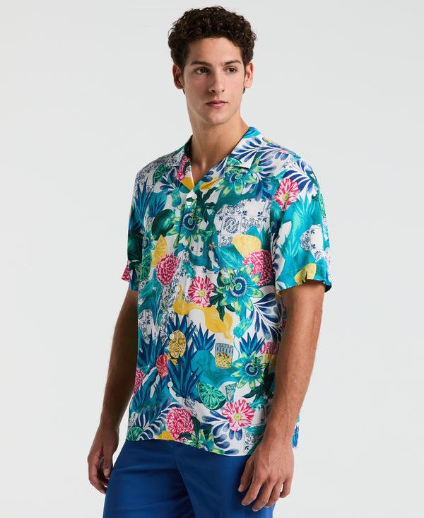 original penguin All-Over Floral Collage Print Shirt