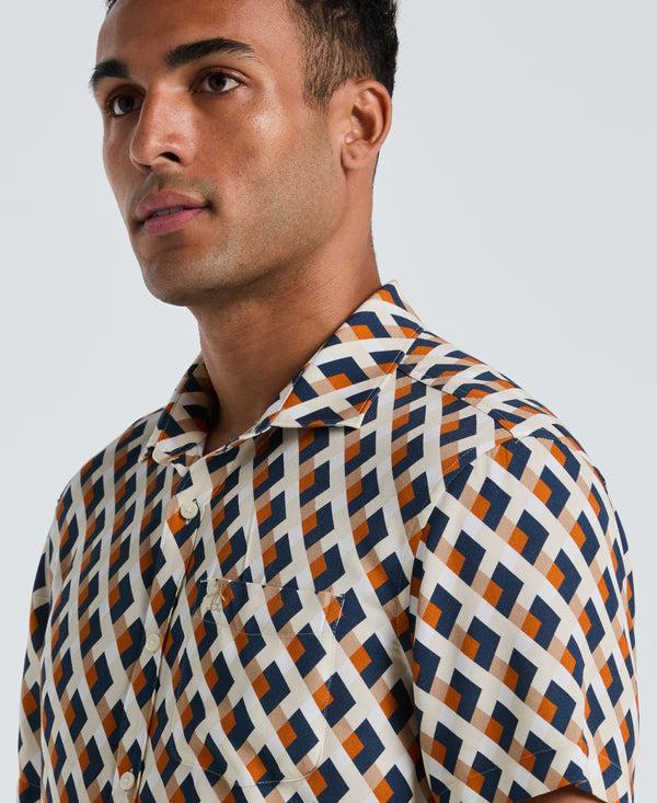 Original Penguin All-Over Print Geo Button-Down Shirt