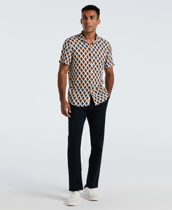 Original Penguin All-Over Print Geo Button-Down Shirt