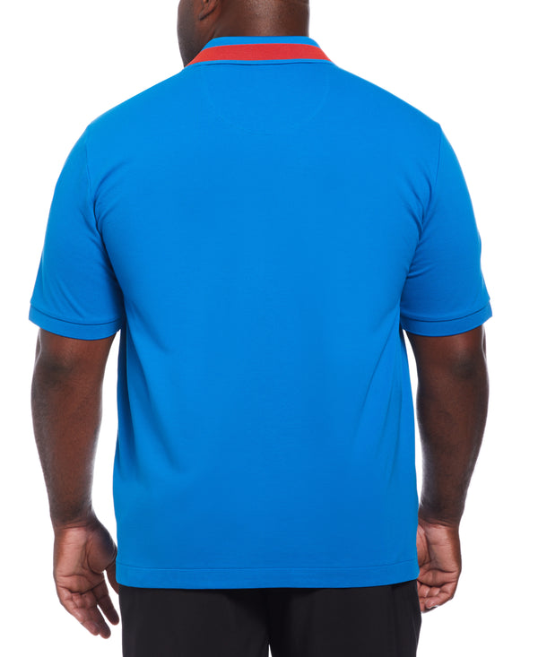 Original Penguin Big And Tall Micro Pique Chest Stripe Polo
