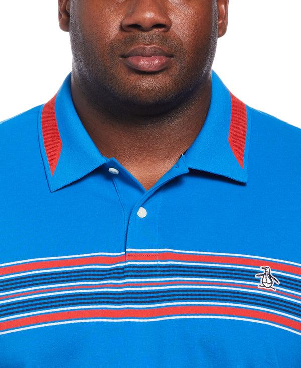 Original Penguin Big And Tall Micro Pique Chest Stripe Polo