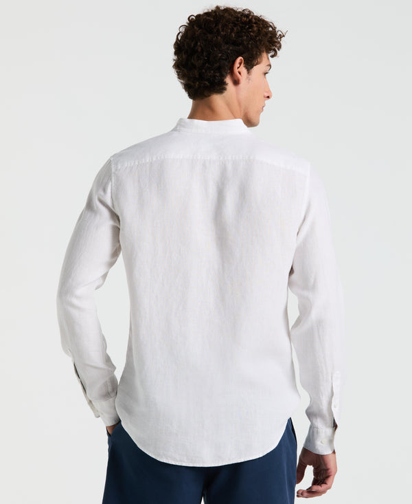 Original Penguin Delave Linen Mandarin Collar Shirt