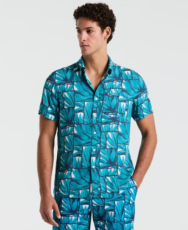 original penguin EcoVero™ Agave Tiles Print Shirt