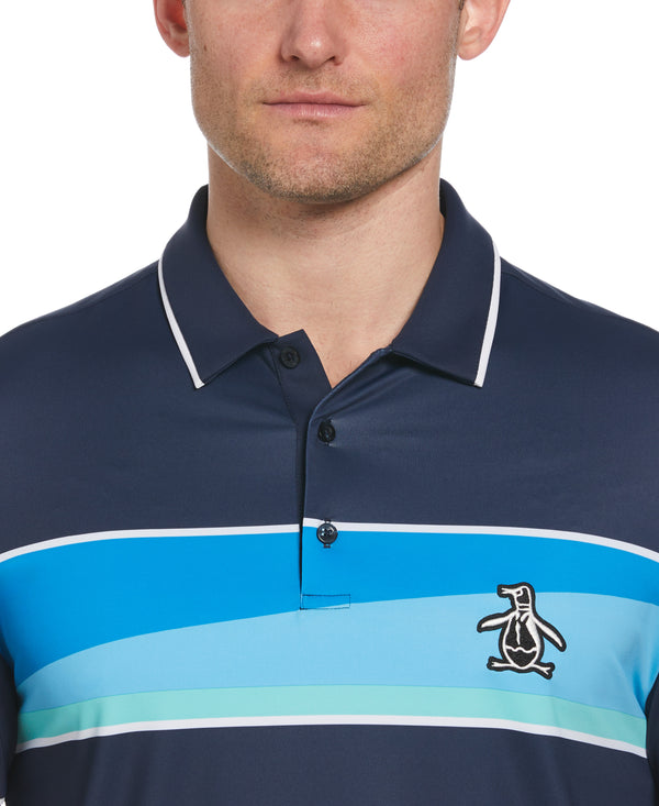 Original Penguin Engineered 80's Color Block Print Golf Polo