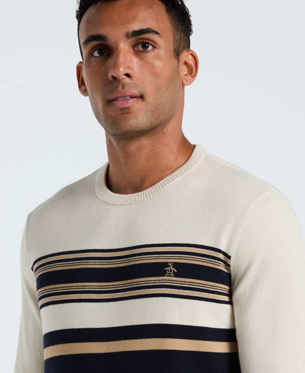 Original Penguin Engineered Stripe Crewneck Sweater