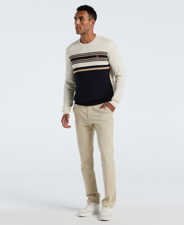 Original Penguin Engineered Stripe Crewneck Sweater