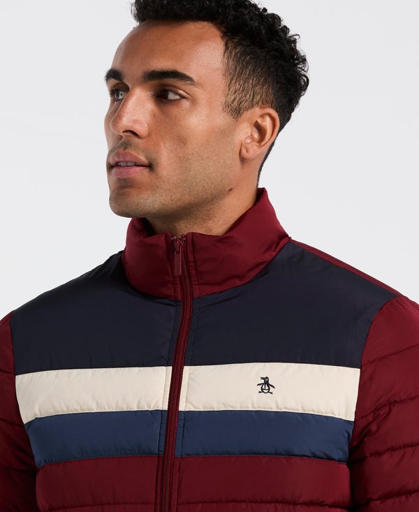 Original Penguin Faux Down Colorblock Puffer Jacket