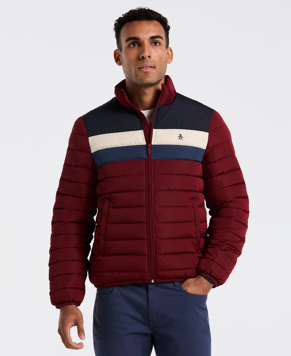 original penguin Faux Down Colorblock Puffer Jacket