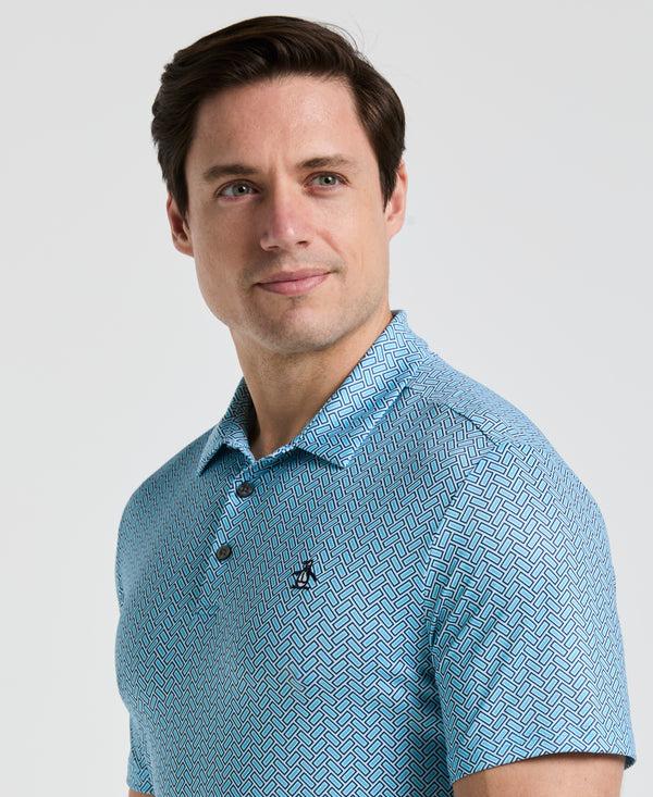 Original Penguin Heritage Herringbone Print Golf Polo