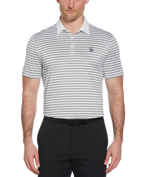original penguin Heritage Stripe Solid Collar Golf Polo