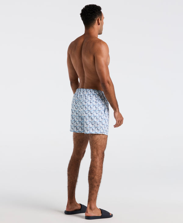 Original Penguin 5" All-Over Print Geo Swim Short