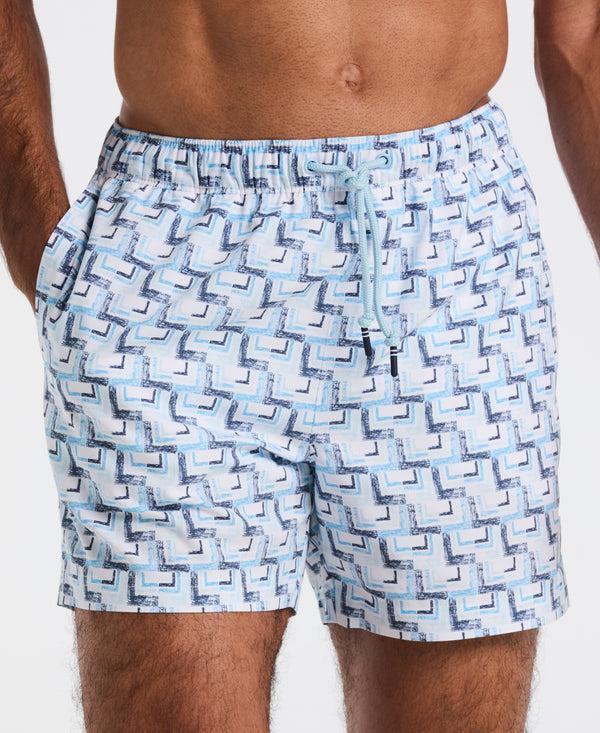 Original Penguin 5" All-Over Print Geo Swim Short