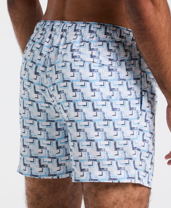 Original Penguin 5" All-Over Print Geo Swim Short