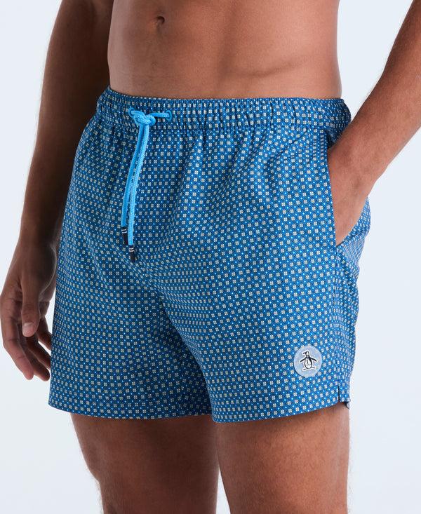 Original Penguin 5" Windowpane Print Swim Short