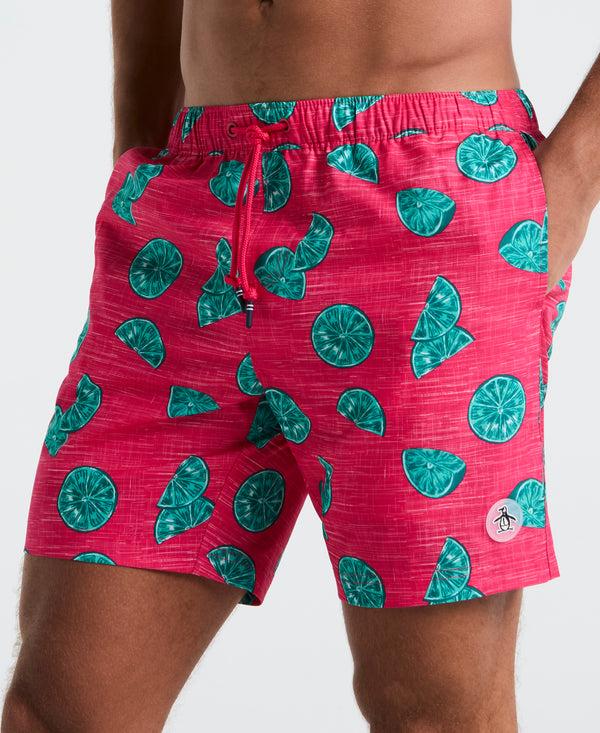 Original Penguin 7" All-Over Limes Swim Short