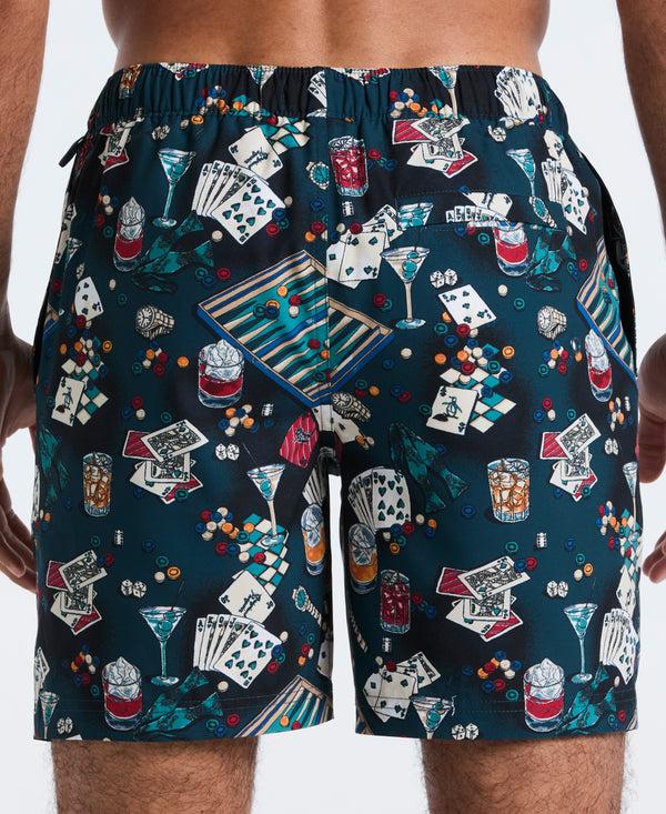Original Penguin 7" All-Over Poker Table Swim Short