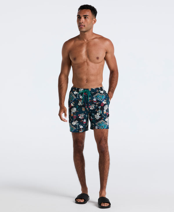 original penguin 7" All-Over Poker Table Swim Short