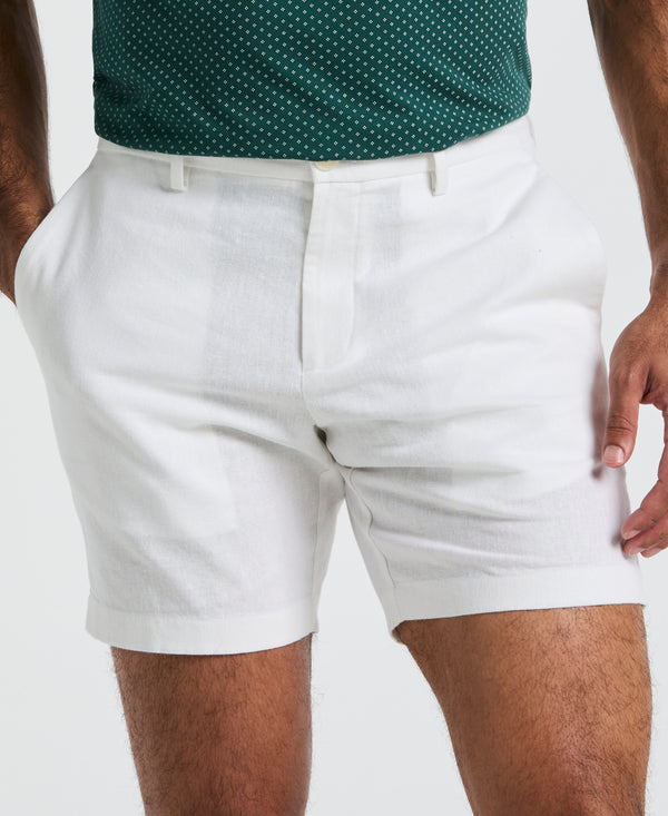 Original Penguin 7" Flat Front Linen Blend Short