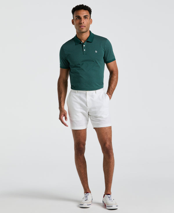 original penguin 7" Flat Front Linen Blend Short