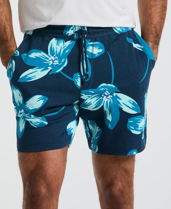 Original Penguin 7" Floral Print French Terry Short
