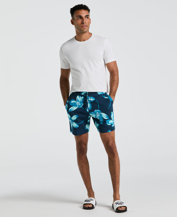 original penguin 7" Floral Print French Terry Short