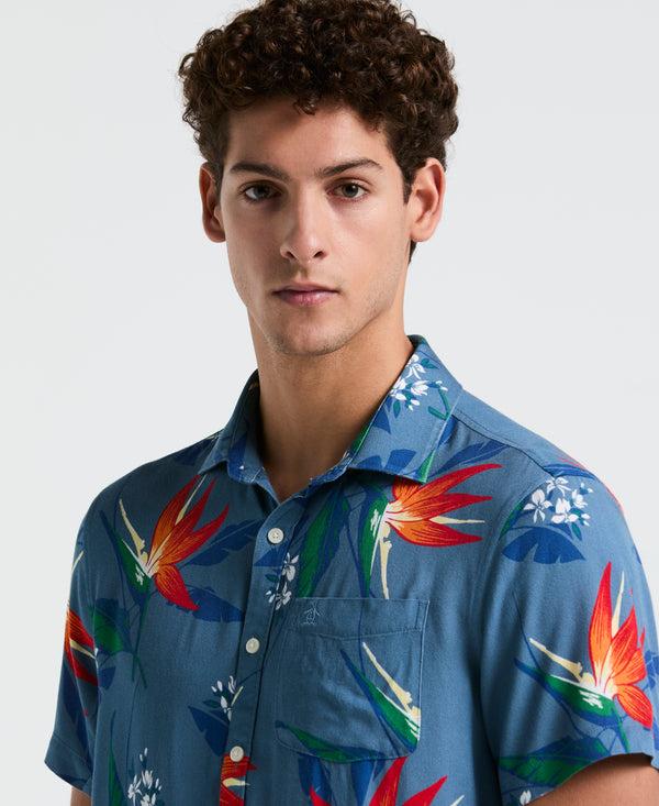 Original Penguin All-Over Floral Leaf Shirt