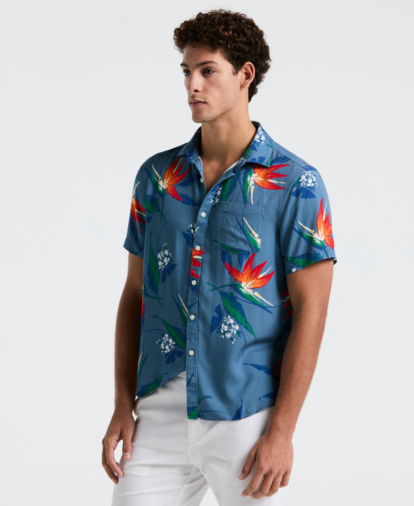 original penguin All-Over Floral Leaf Shirt