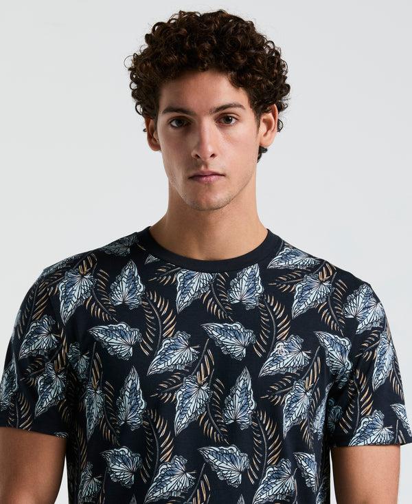 Original Penguin All-Over Leaves Print Jersey Tee