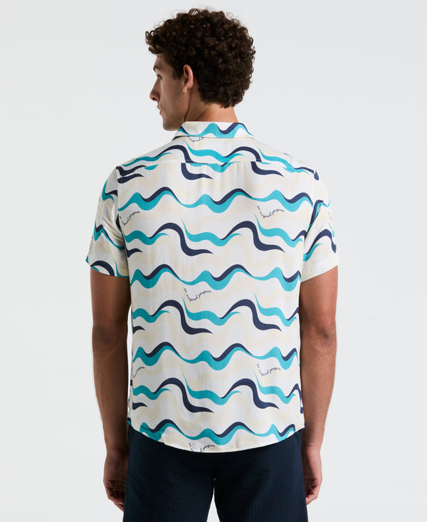 Original Penguin All-Over Multiwave Print Shirt