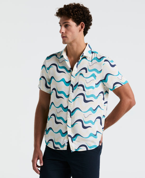 original penguin All-Over Multiwave Print Shirt