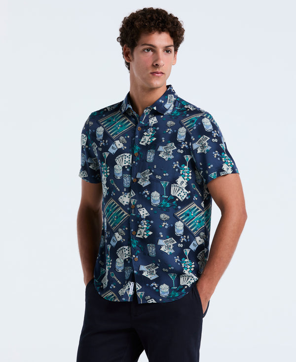 original penguin All-Over Print Poker Table Shirt