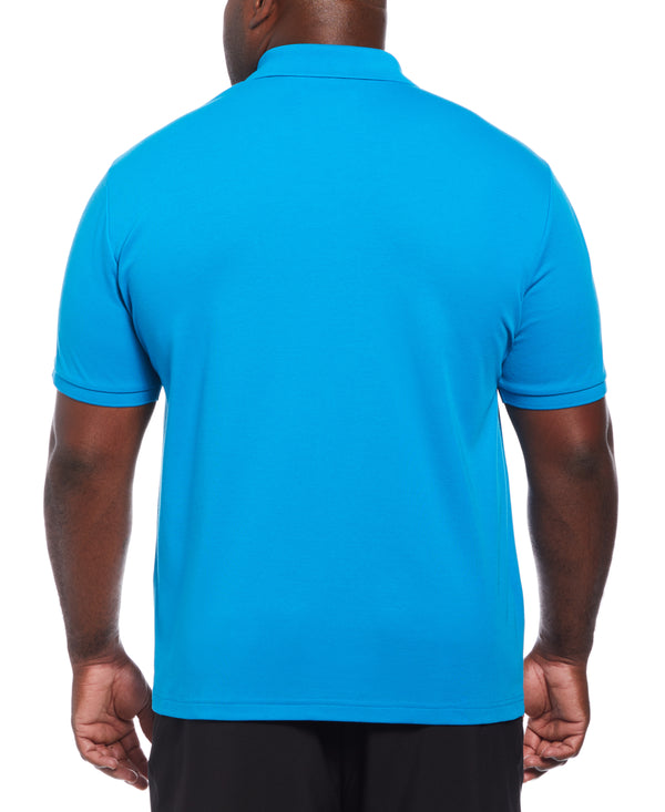 Original Penguin Big & Tall Plaid Front Polo
