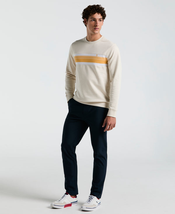 Original Penguin Chest Stripe Fleece Sweatshirt