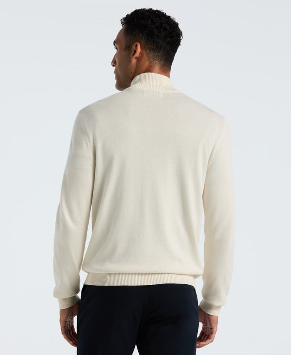 Original Penguin Chest Stripe Quarter Zip Sweater