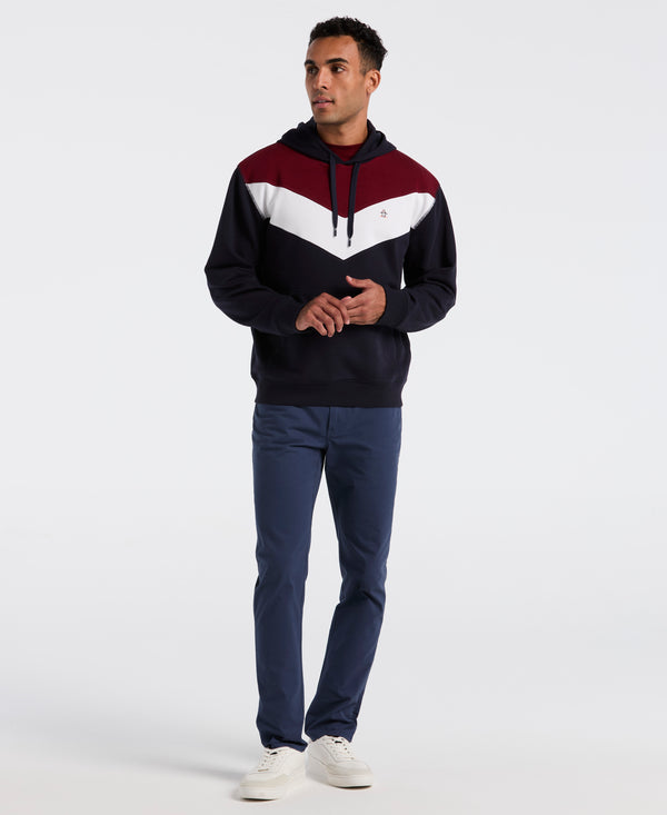 Original Penguin Chevron Color Block Fleece Hoodie