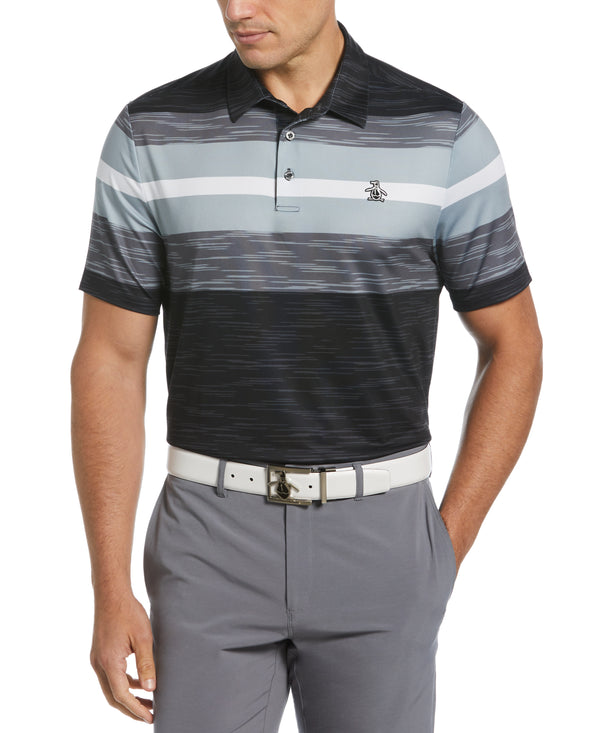 original penguin Color Block Marl Stripe Golf Polo