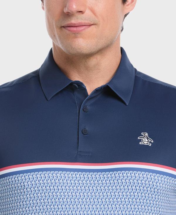 Original Penguin Color Block "P" Print Golf Polo