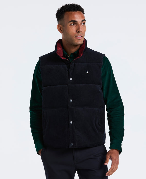 original penguin Corduroy Reversible Puffer Vest