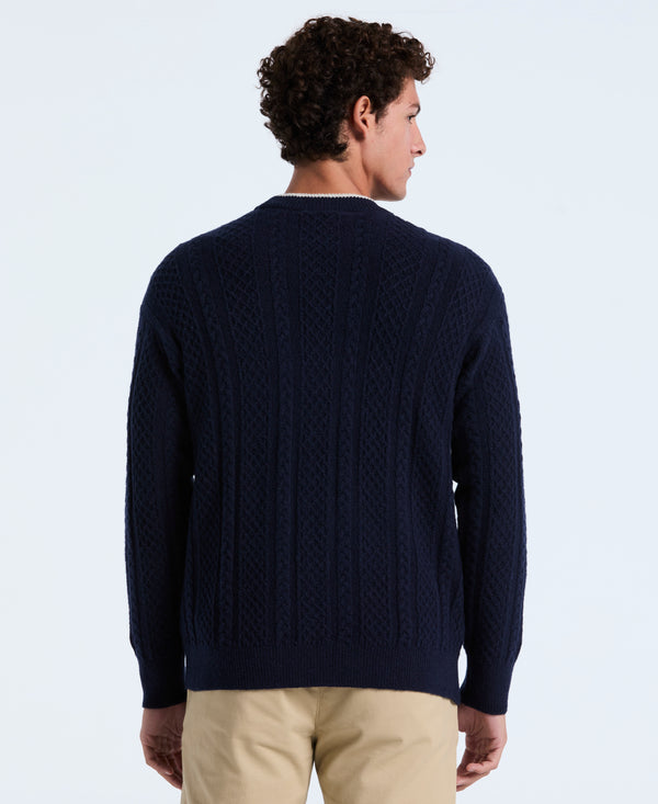Original Penguin Cotton Blend Cable Knit Cardigan
