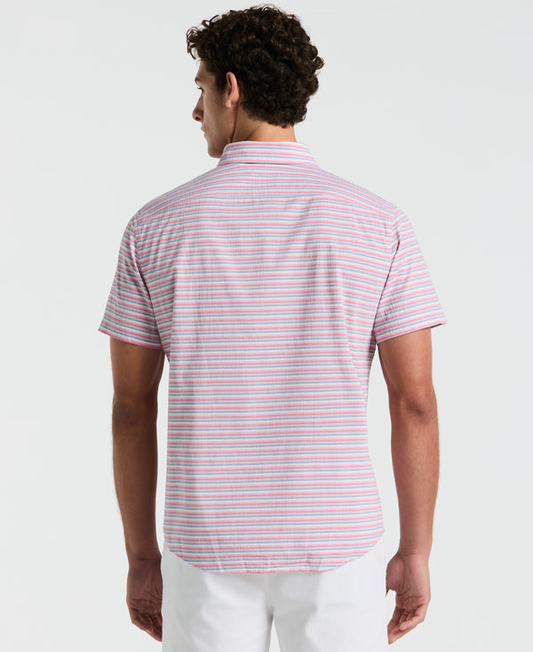 Original Penguin Cotton Crinkle Yarn Stripe Shirt