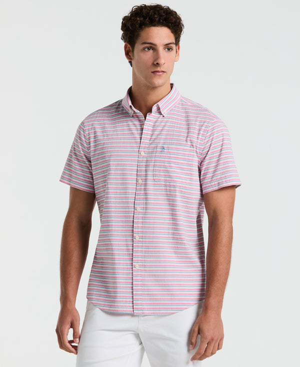 original penguin Cotton Crinkle Yarn Stripe Shirt
