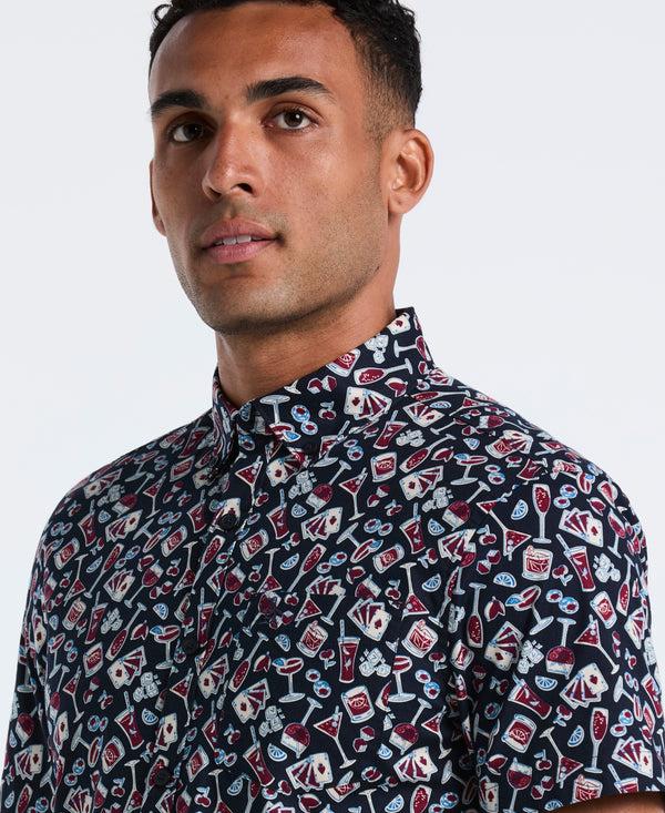 Original Penguin Cotton Drinks Print Shirt