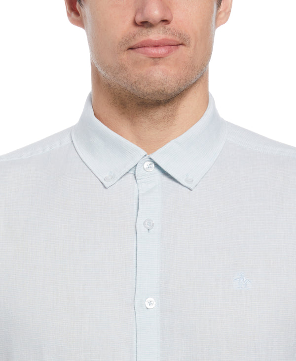 Original Penguin Feeder Stripe Linen Shirt