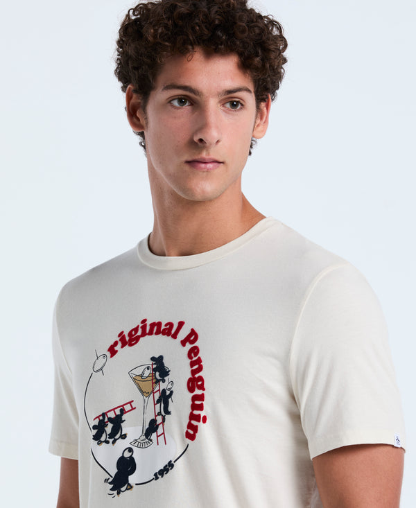 Original Penguin Flocked Martini Graphic Tee