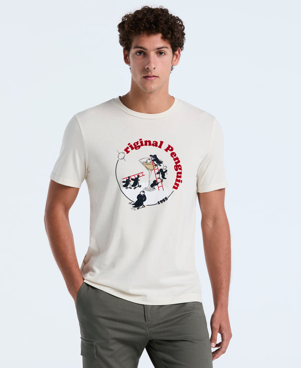 original penguin Flocked Martini Graphic Tee