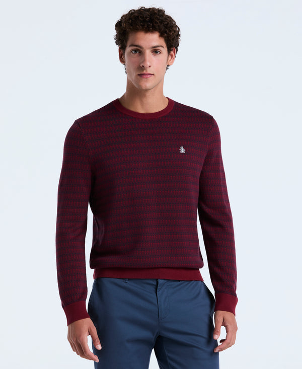 original penguin Geo Jacquard Crewneck Sweater