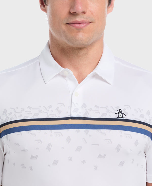 Original Penguin "Got Game" Stripe Novelty Golf Polo