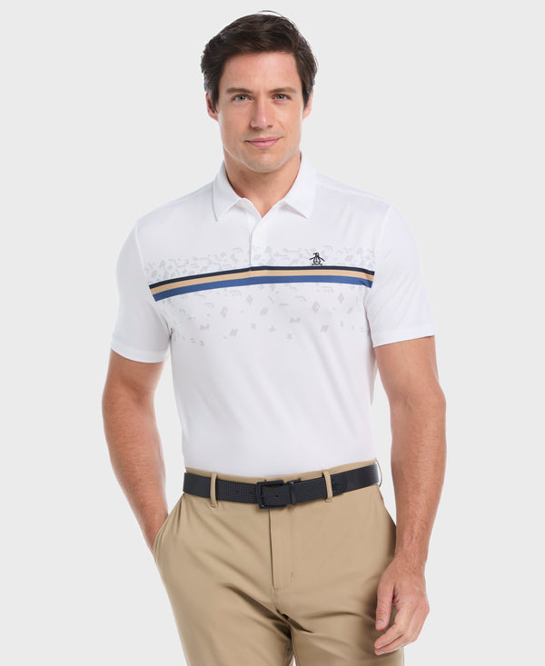 original penguin "Got Game" Stripe Novelty Golf Polo