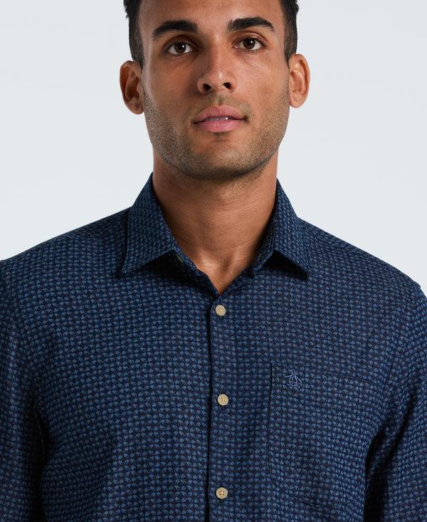 Original Penguin Indigo Print Button-Down Shirt